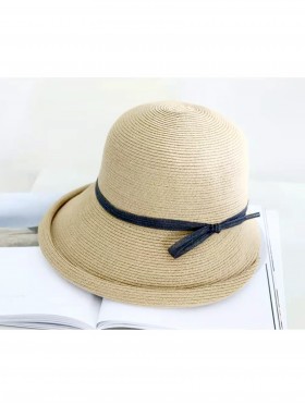Japanese Paper Grass Super Soft Foldable Hat with Bow